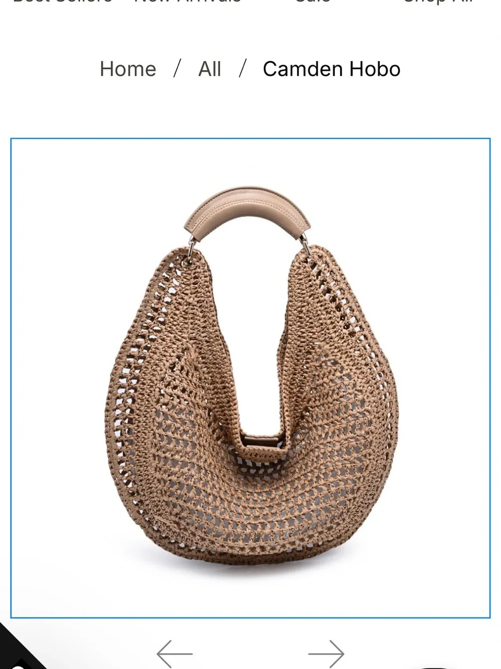 NWT ANTHROPOLOGIE URBAN EXPRESSIONS STRAW CAMDEN HOBO $98
